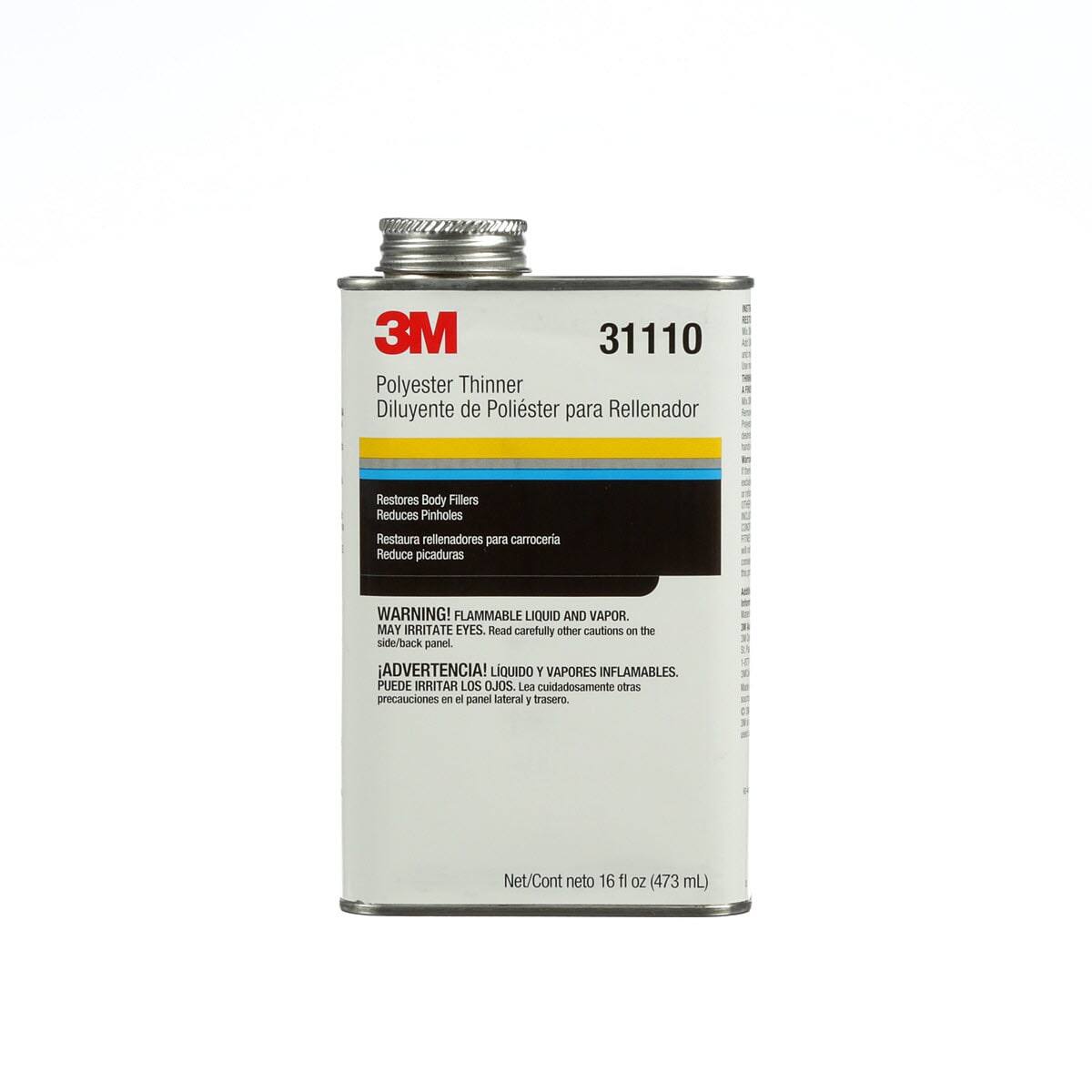 3M 7000119893 Flammable Ready-to-Use Thinner, 1 pt Container Can Container, Liquid Form, Purplish to Brownish, Pungent Odor/Scent