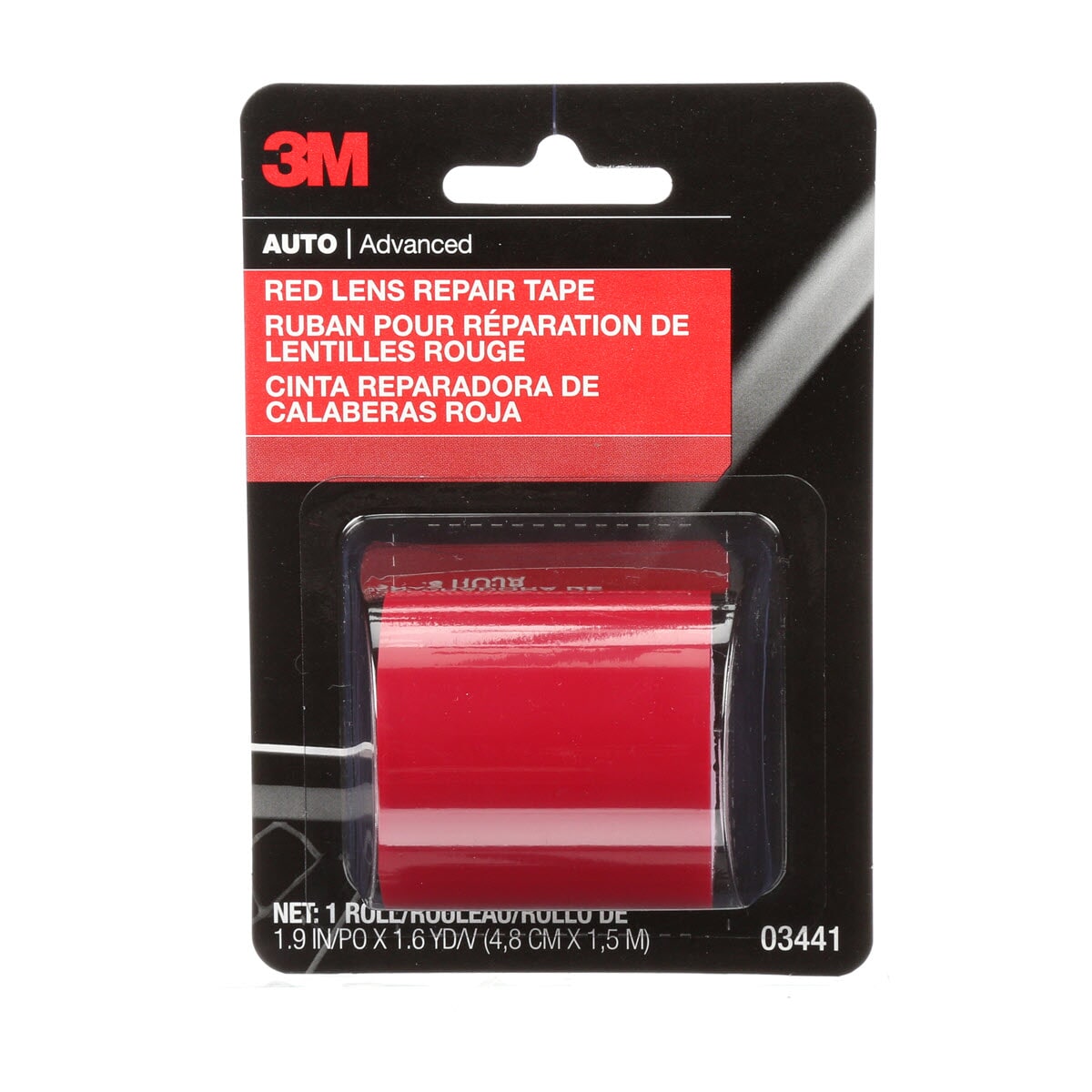 3M 7100015032 Non-Reflective Lens Repair Tape, 60 in L x 1-7/8 in W, Red