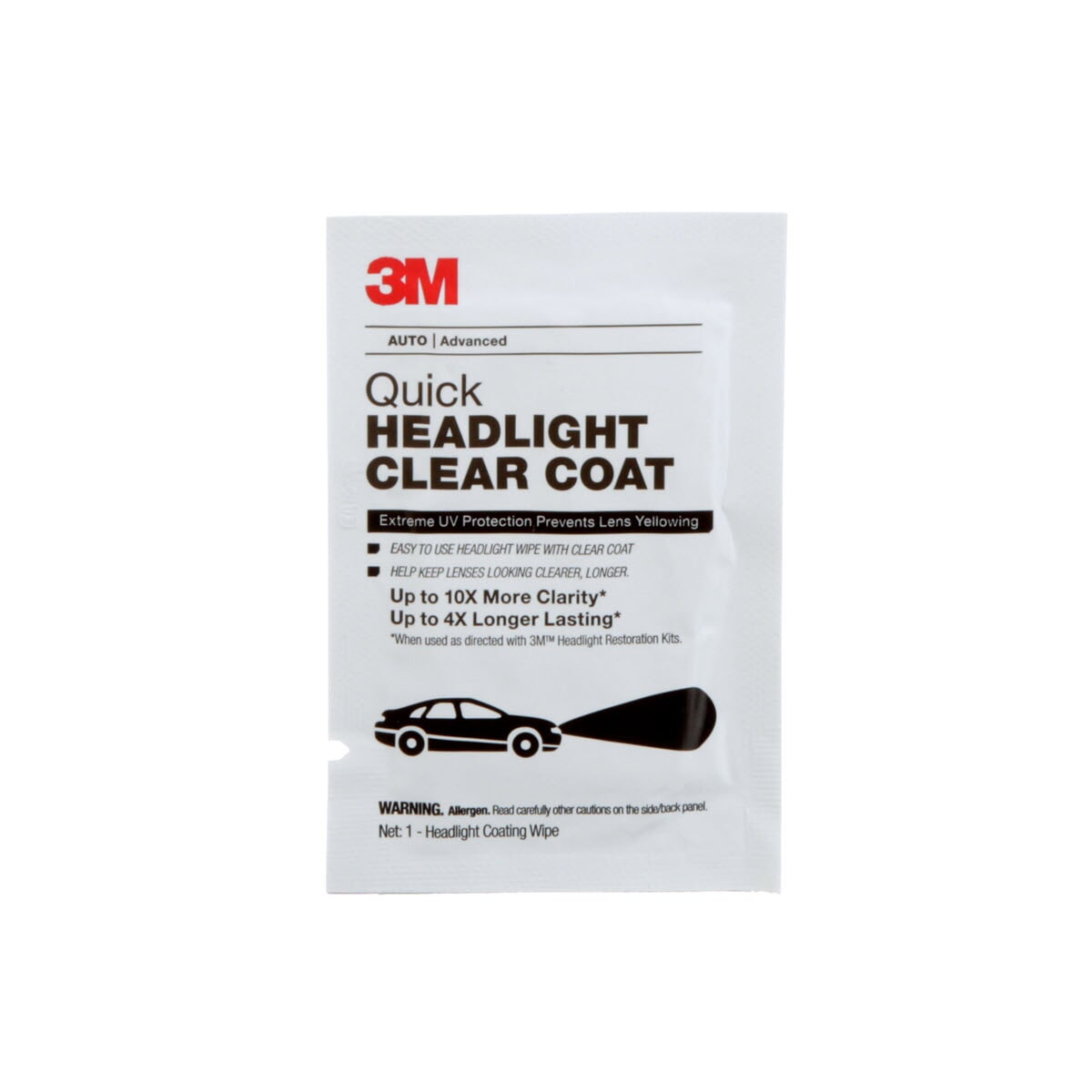 3M 7100127233 Quick Headlight Clear Coat Wipe, For Use With Trizact Discs