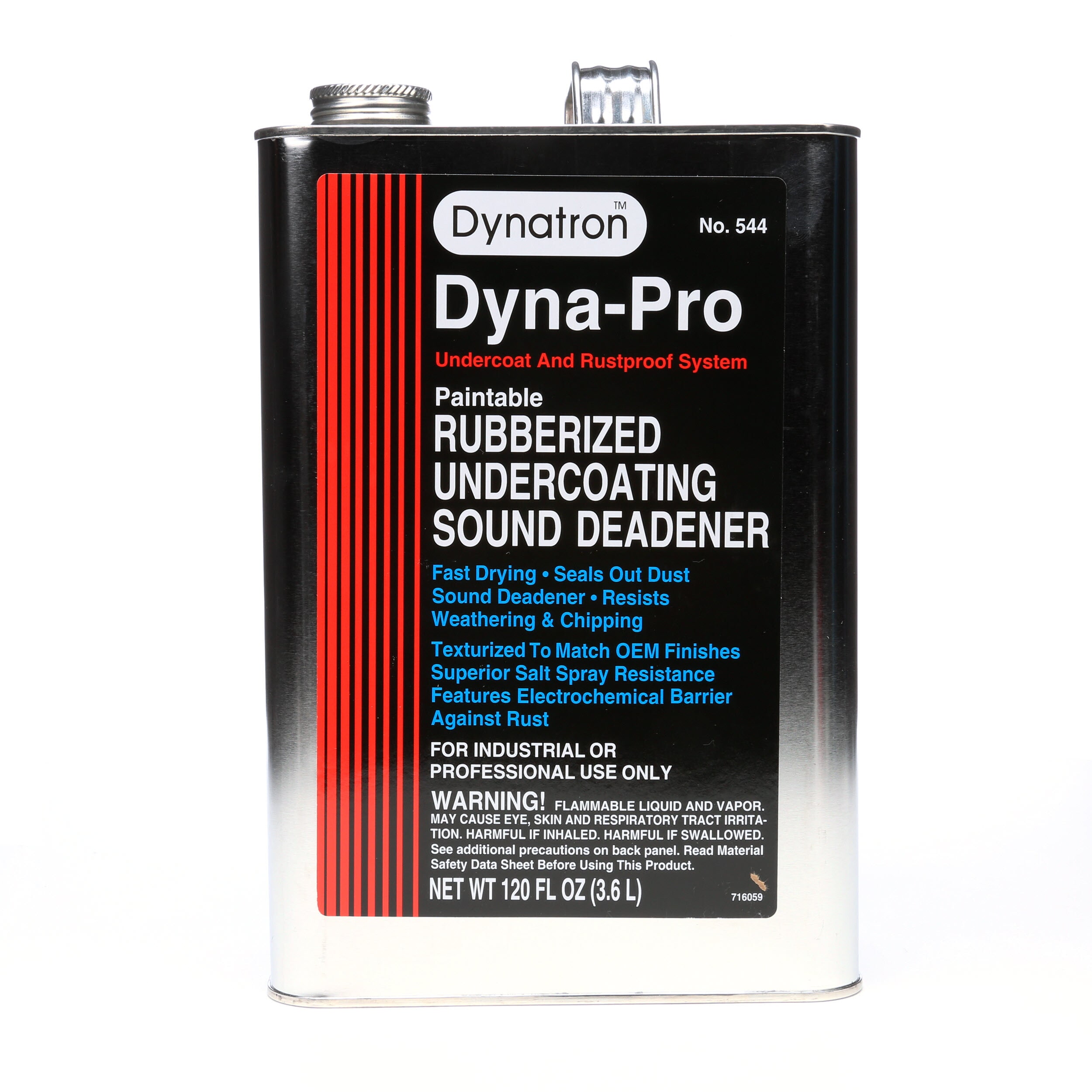 3M 7100142943 Dyna-Pro Rubberized Undercoating, 1 gal Container, Liquid Form, Black, 300 sq-ft Coverage, 1 to 2 hr Curing