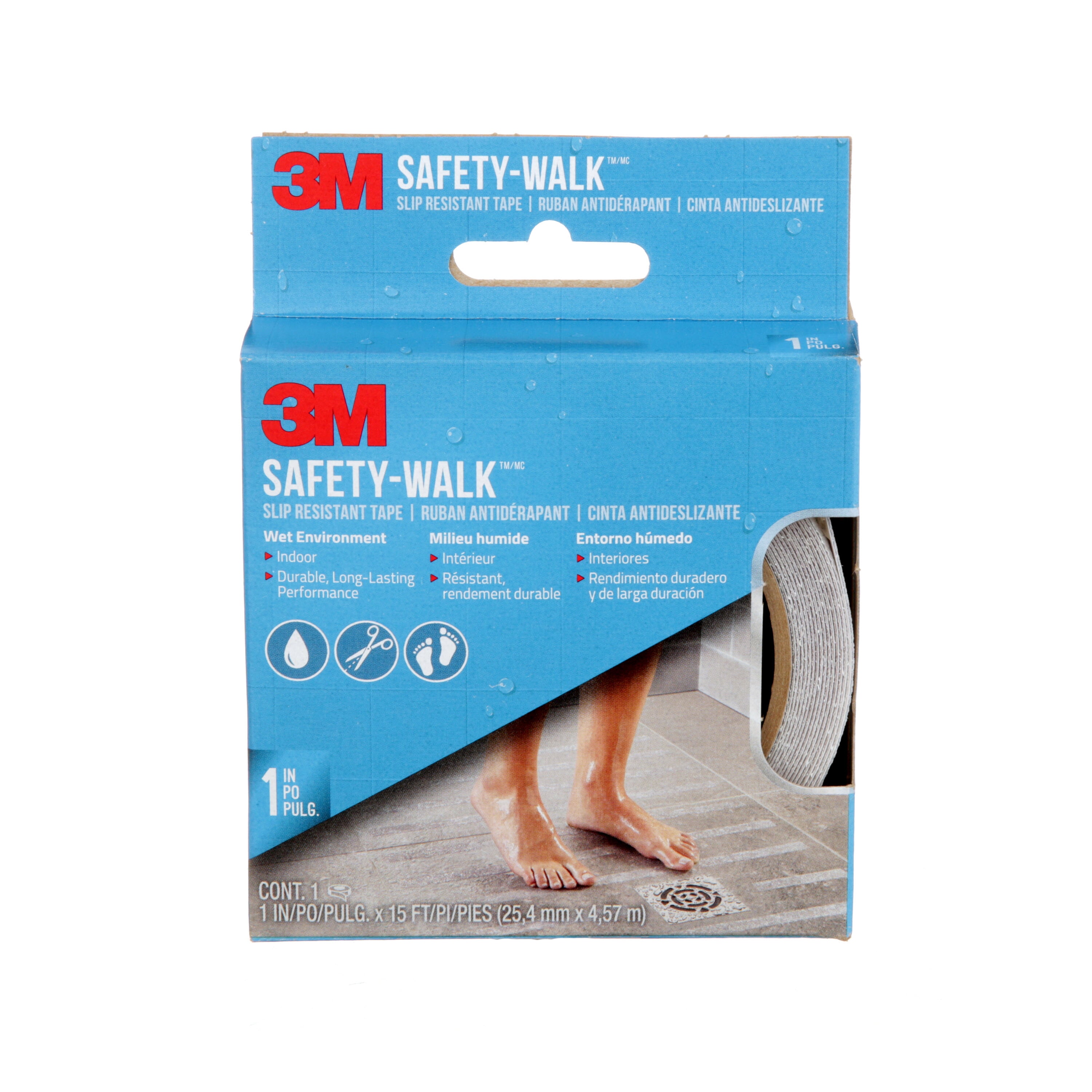 Safety-Walk 7100173148 Slip Resistant Tape, 180 in L x 1 in W, Wet Surface