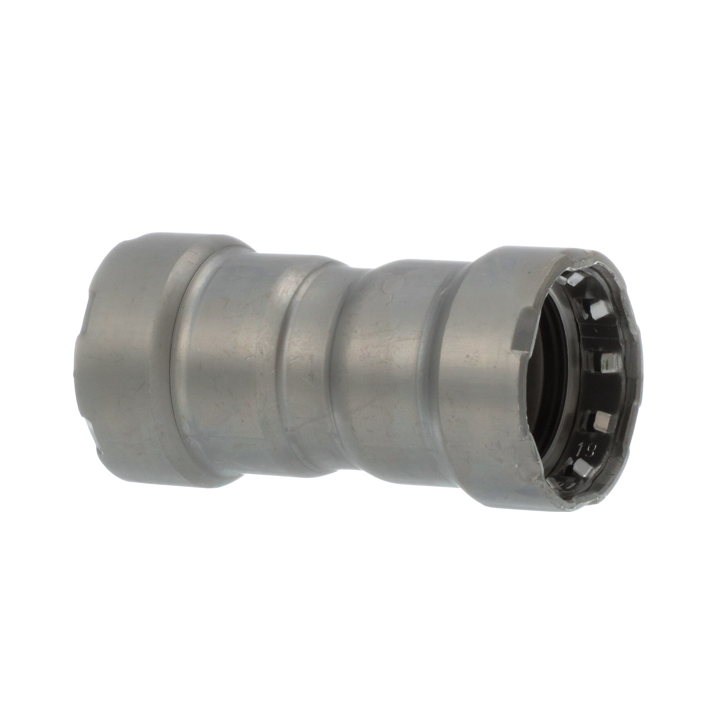 MegaPress® 22005 Pipe Coupling With Stop, 3/4 in Nominal, Press End Style, Carbon Steel