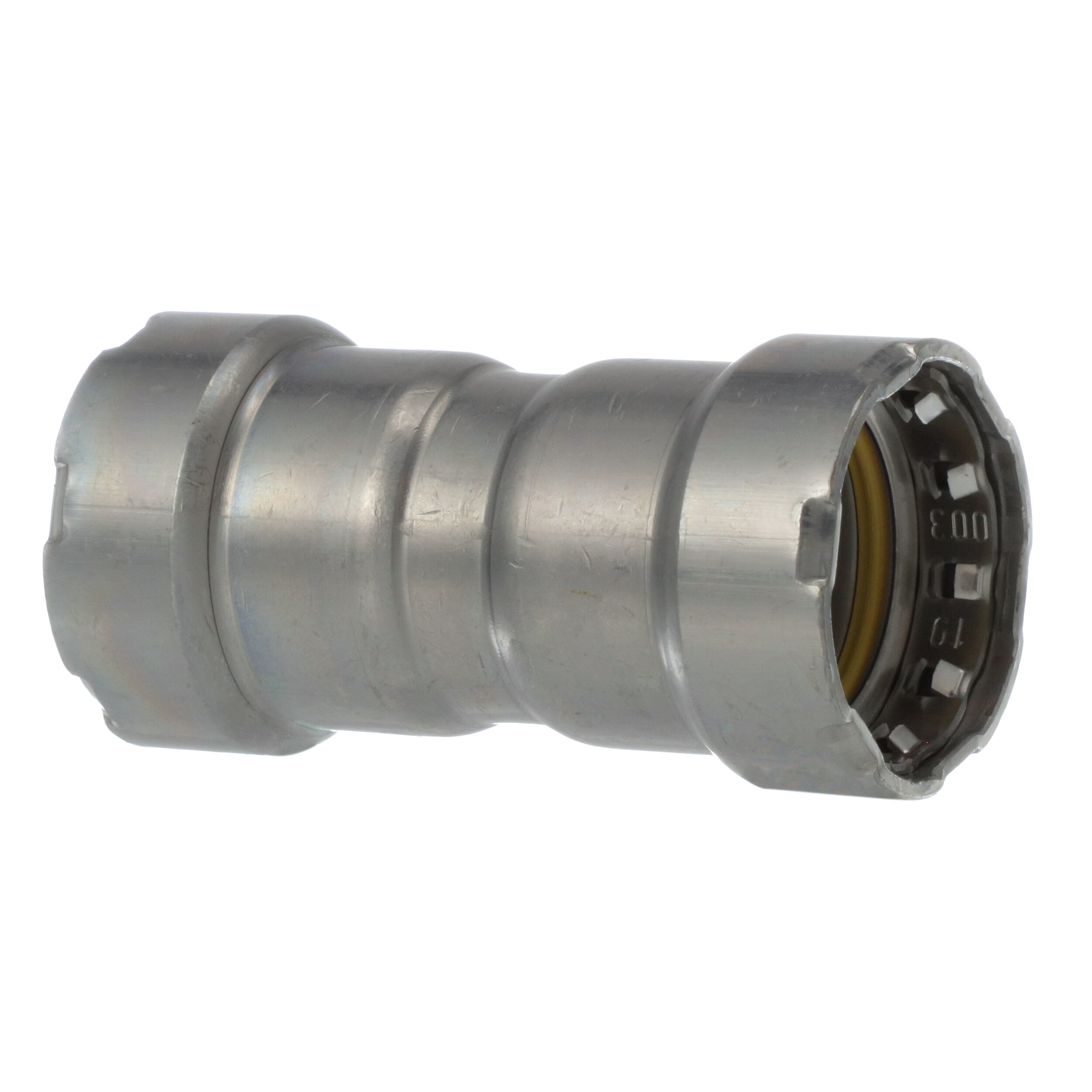 MegaPress® 22009 Pipe Coupling With Stop, 3/4 in Nominal, Press End Style, Carbon Steel