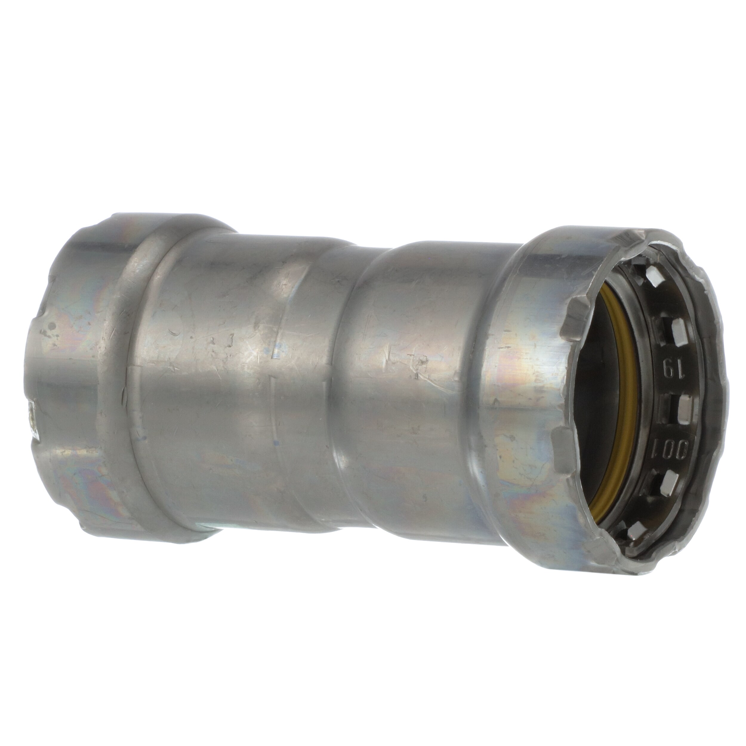 MegaPress® 25011 Pipe Coupling With Stop, 1 in Nominal, Press End Style, Carbon Steel